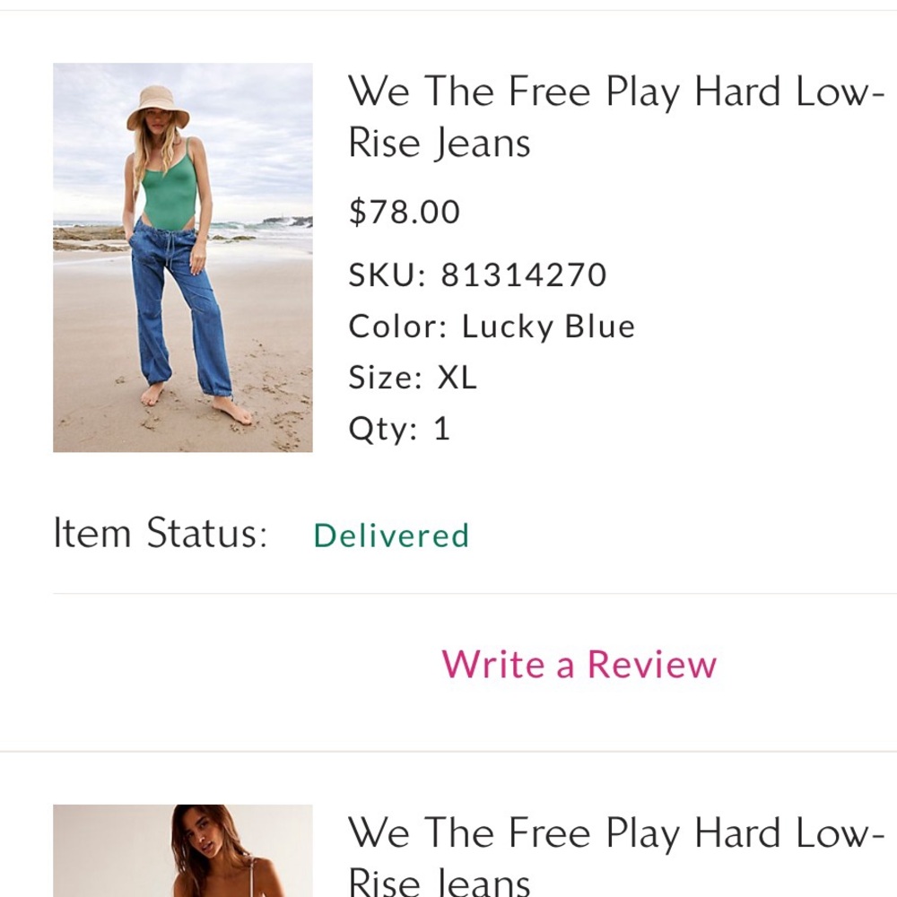 We the Free Play Hard Low Rise Jean XL denim Free People